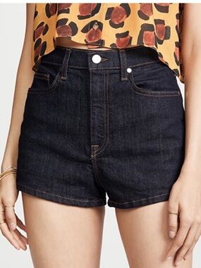baldwin Dark Indigo High-Rise Jean Shorts